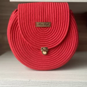 Bolso Redondo Rojo