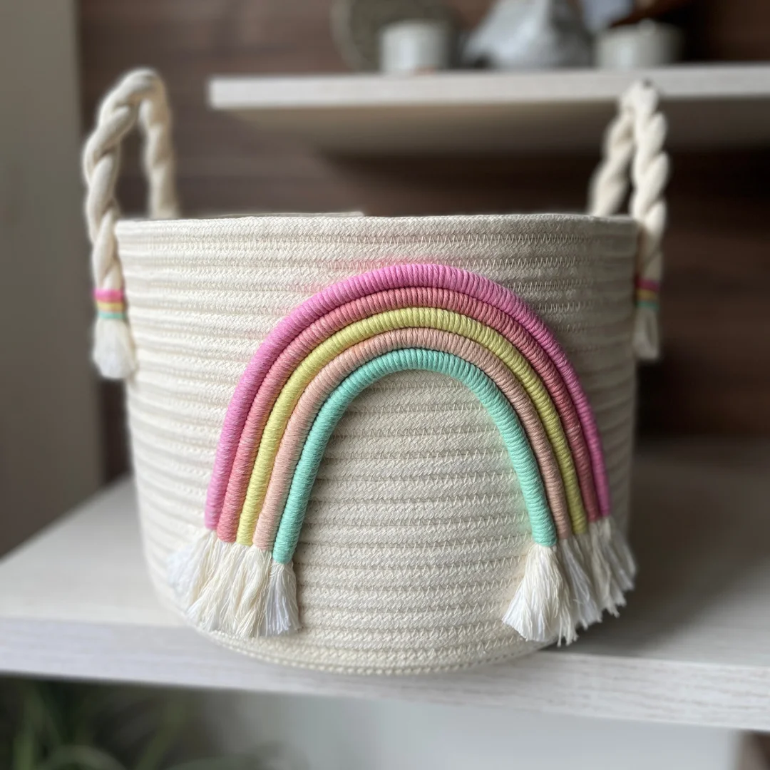 Canasta organizadora infantil Arcoiris