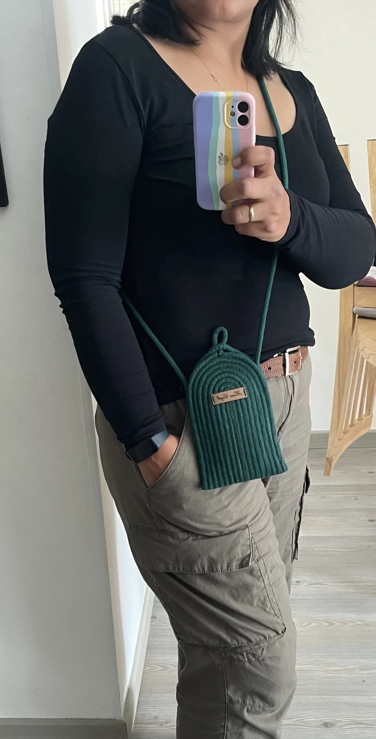 Bolso porta celular Negro - Imagen 3